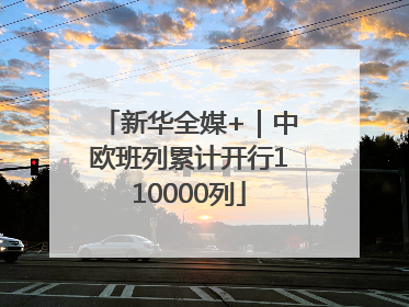 新华全媒+｜中欧班列累计开行110000列