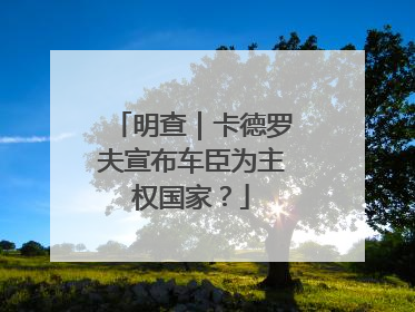 明查｜卡德罗夫宣布车臣为主权国家？