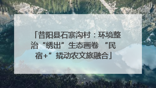 昔阳县石寨沟村：环境整治“绣出”生态画卷 “民宿+”撬动农文旅融合