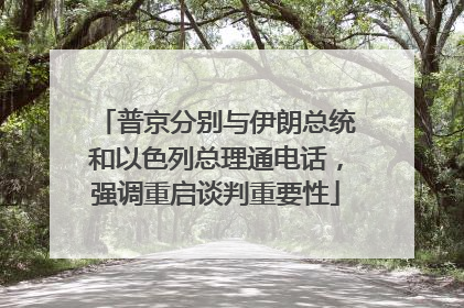 普京分别与伊朗总统和以色列总理通电话，强调重启谈判重要性