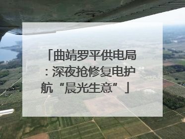曲靖罗平供电局：深夜抢修复电护航“晨光生意”