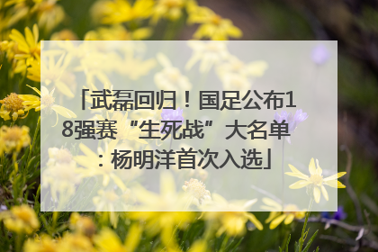 武磊回归！国足公布18强赛“生死战”大名单：杨明洋首次入选