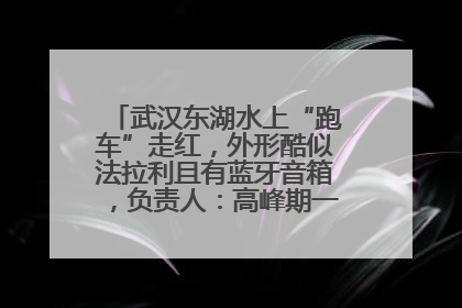 武汉东湖水上“跑车”走红，外形酷似法拉利且有蓝牙音箱，负责人：高峰期一两百人排队