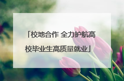 校地合作 全力护航高校毕业生高质量就业