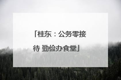 桂东：公务零接待 勤俭办食堂