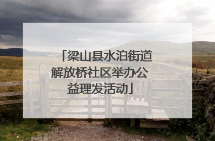梁山县水泊街道解放桥社区举办公益理发活动