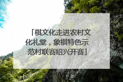 棋文化走进农村文化礼堂，象棋特色示范村联赛绍兴开赛