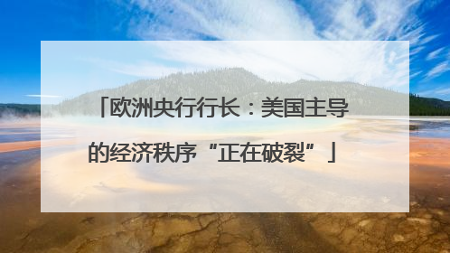 欧洲央行行长：美国主导的经济秩序“正在破裂”