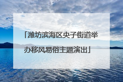 潍坊滨海区央子街道举办移风易俗主题演出