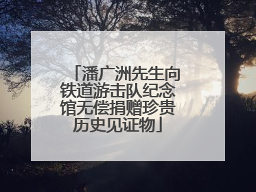 潘广洲先生向铁道游击队纪念馆无偿捐赠珍贵历史见证物