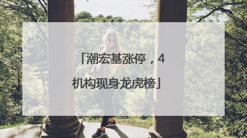 潮宏基涨停，4机构现身龙虎榜