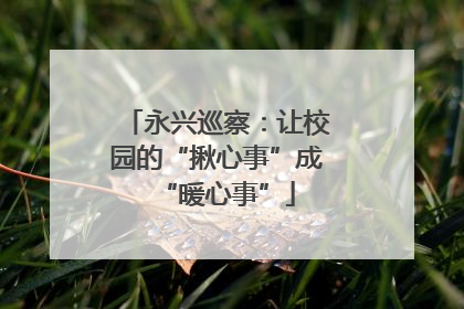 永兴巡察：让校园的“揪心事”成“暖心事”