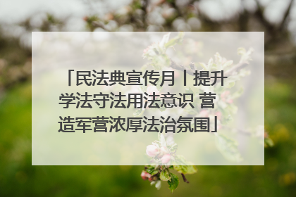 民法典宣传月丨提升学法守法用法意识 营造军营浓厚法治氛围