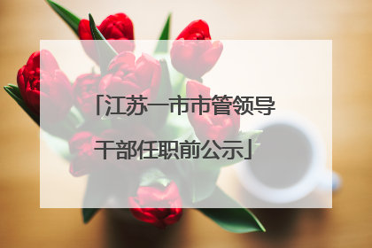 江苏一市市管领导干部任职前公示