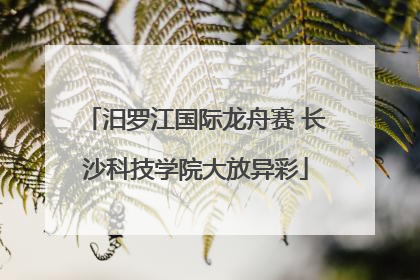 汨罗江国际龙舟赛 长沙科技学院大放异彩