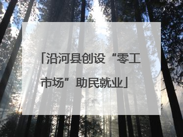 沿河县创设“零工市场”助民就业