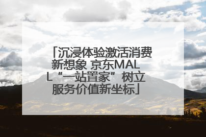 沉浸体验激活消费新想象 京东MALL“一站置家”树立服务价值新坐标