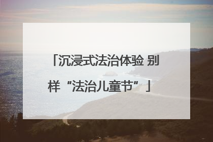 沉浸式法治体验 别样“法治儿童节”