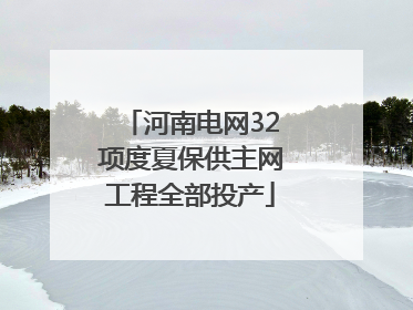河南电网32项度夏保供主网工程全部投产