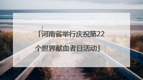 河南省举行庆祝第22个世界献血者日活动