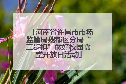 河南省许昌市市场监管局魏都区分局“三步棋”做好校园食堂开放日活动