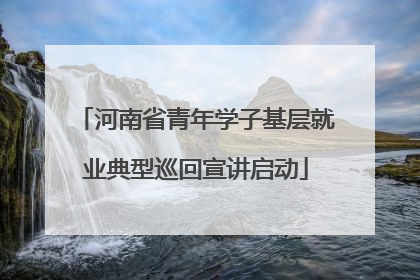 河南省青年学子基层就业典型巡回宣讲启动