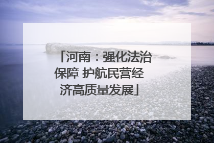 河南：强化法治保障 护航民营经济高质量发展