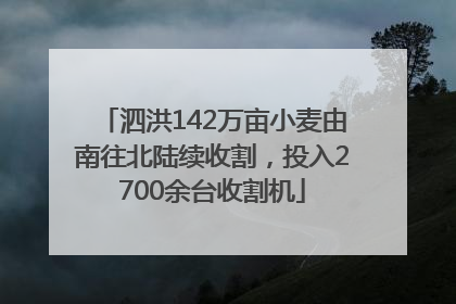 泗洪142万亩小麦由南往北陆续收割，投入2700余台收割机
