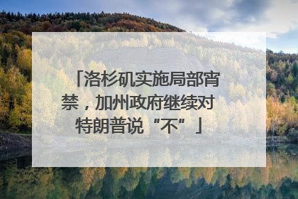 洛杉矶实施局部宵禁，加州政府继续对特朗普说“不”
