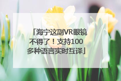 海宁这副VR眼镜不得了！支持100多种语言实时互译