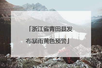 浙江省青田县发布暴雨黄色预警
