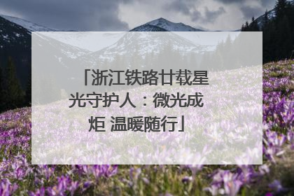 浙江铁路廿载星光守护人：微光成炬 温暖随行