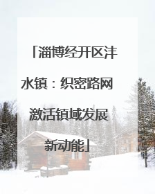 淄博经开区沣水镇：织密路网 激活镇域发展新动能