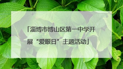 淄博市博山区第一中学开展“爱眼日”主题活动