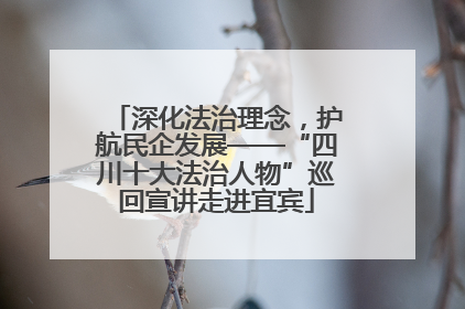 深化法治理念，护航民企发展——“四川十大法治人物”巡回宣讲走进宜宾