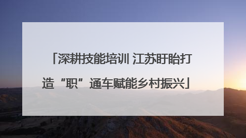 深耕技能培训 江苏盱眙打造“职”通车赋能乡村振兴