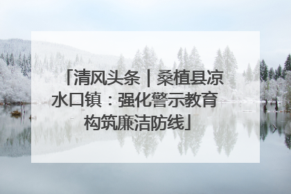清风头条｜桑植县凉水口镇：强化警示教育 构筑廉洁防线