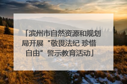 滨州市自然资源和规划局开展“敬畏法纪 珍惜自由”警示教育活动