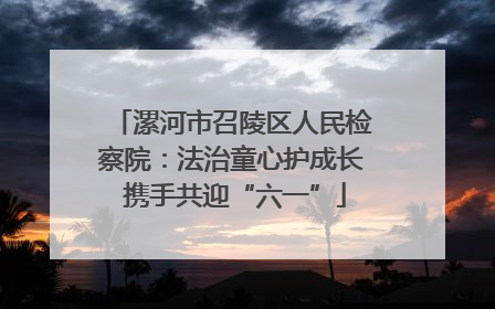 漯河市召陵区人民检察院：法治童心护成长 携手共迎“六一”