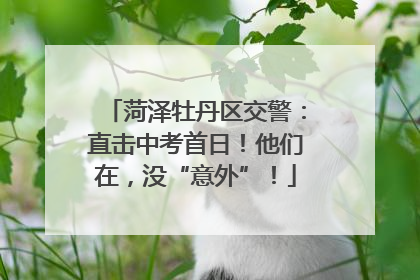 菏泽牡丹区交警：直击中考首日！他们在，没“意外”！