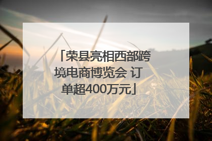 荣县亮相西部跨境电商博览会 订单超400万元