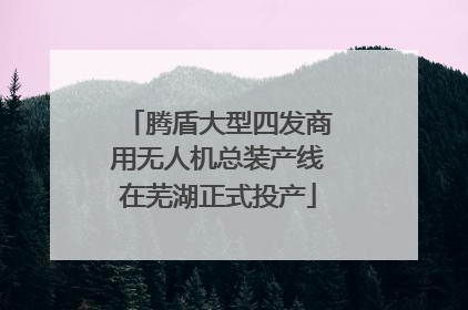 腾盾大型四发商用无人机总装产线在芜湖正式投产