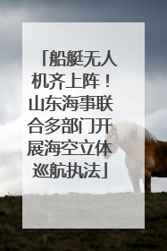 船艇无人机齐上阵！山东海事联合多部门开展海空立体巡航执法