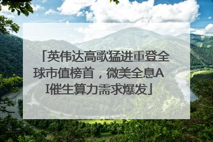 英伟达高歌猛进重登全球市值榜首，微美全息AI催生算力需求爆发