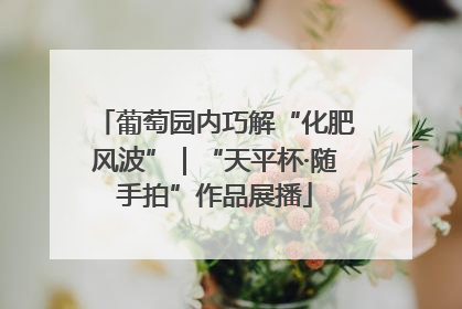 葡萄园内巧解“化肥风波”｜“天平杯·随手拍”作品展播