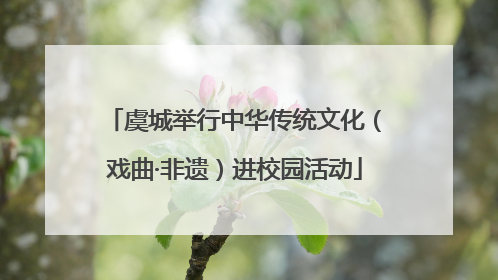虞城举行中华传统文化（戏曲·非遗）进校园活动