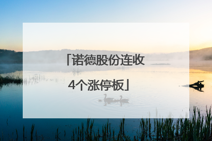 诺德股份连收4个涨停板