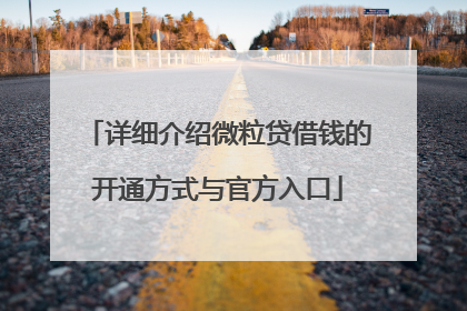 详细介绍微粒贷借钱的开通方式与官方入口