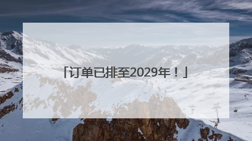 订单已排至2029年！
