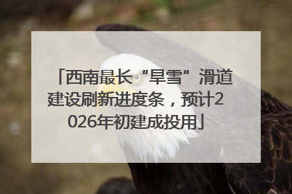 西南最长“旱雪”滑道建设刷新进度条，预计2026年初建成投用